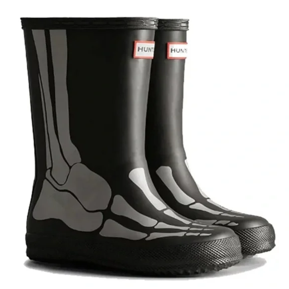 ハンター HUNTER K ORG FIRST CLASSIC LLIC SKELETON KFT5099RMA-BLK Hunter | Shoes | Hunter Metallic Skeleton Rain Boots | Poshmark